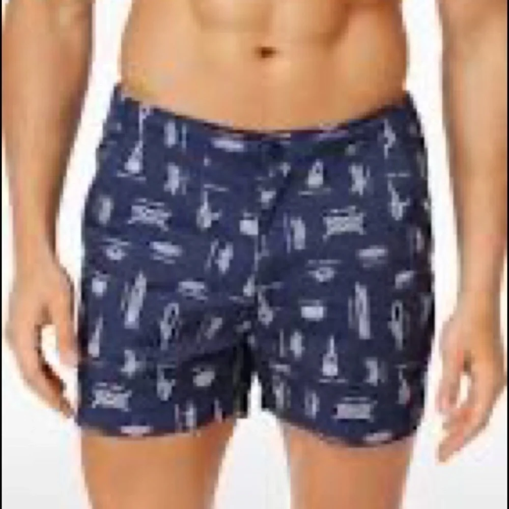 Brooks Brothers Red Fleece Navy Printed Sailor  Knot Swim Trunks/Shorts Sz. M